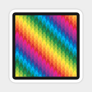 Rainbow Houndstooth Magnet