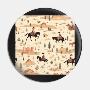 Wild West Adventure Seamless Pattern for Boys Pin