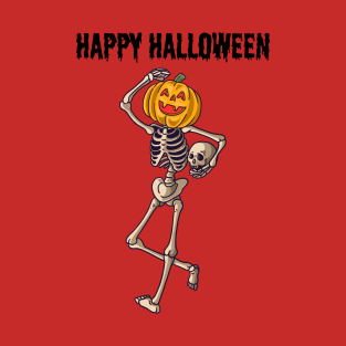 Happy Halloween Dancing Skeleton T-Shirt