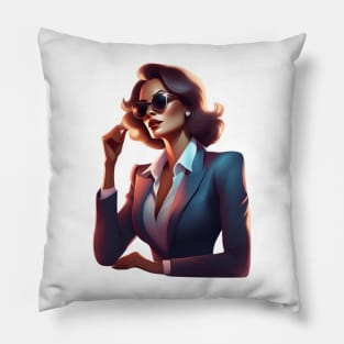 Thinking Boss Lady Pillow