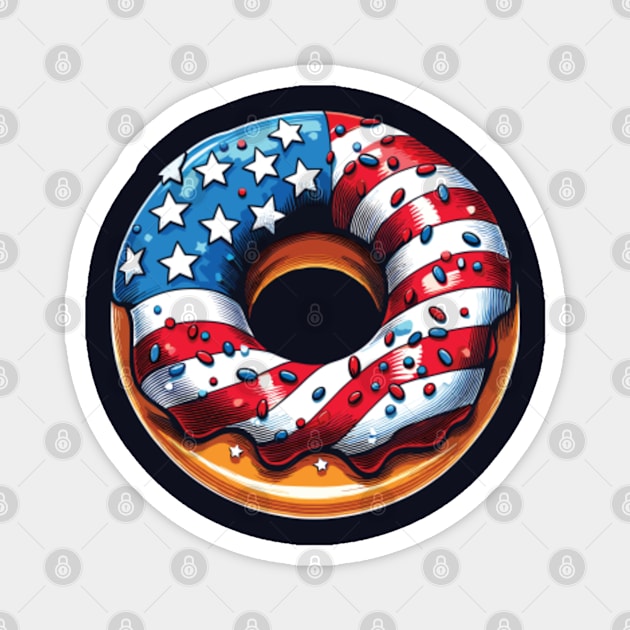 American Sweet Donut - USA Food Magnet by SweetLog