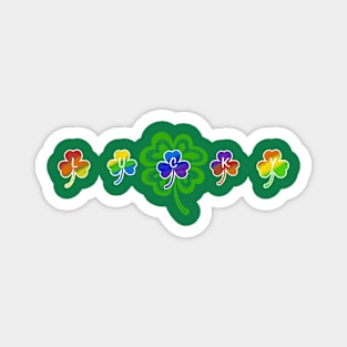 Lucky Clover - Rainbow Shamrocks Magnet