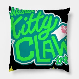 Shiny Wasabi Kitty Claw Pillow