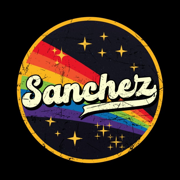 Sanchez // Rainbow In Space Vintage Grunge-Style by LMW Art