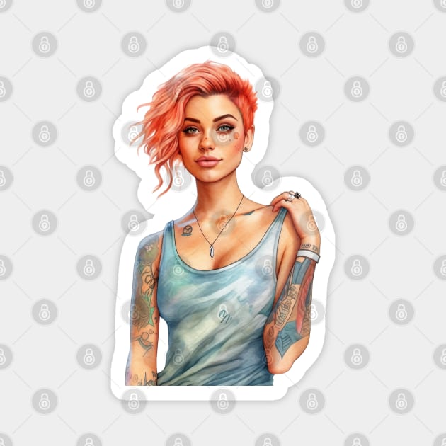 Tattooed In Vest Magnet by Maison de Kitsch