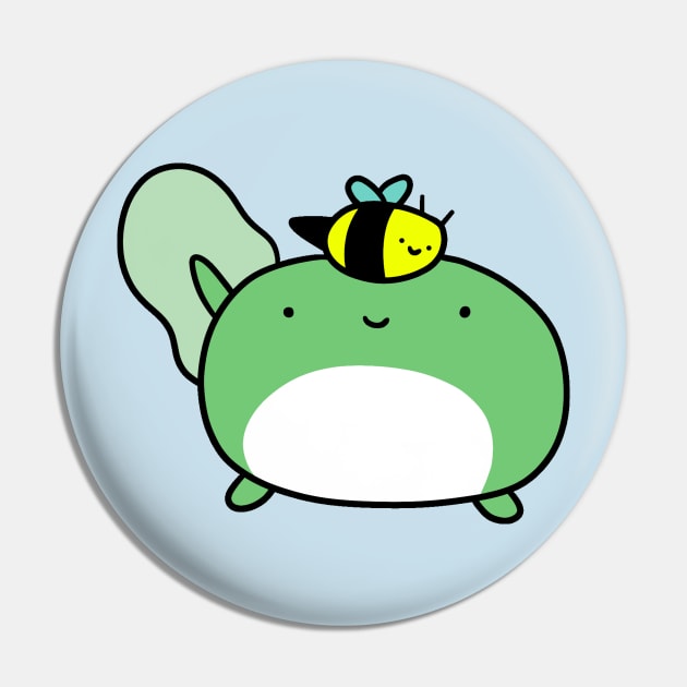 Tadpole and Bee Pin by saradaboru