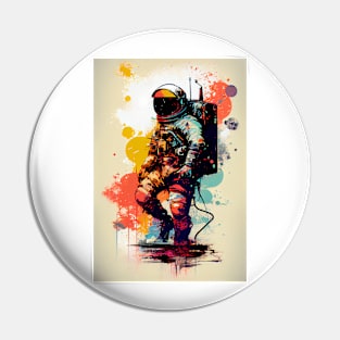 Colorful astronaut illustration Pin