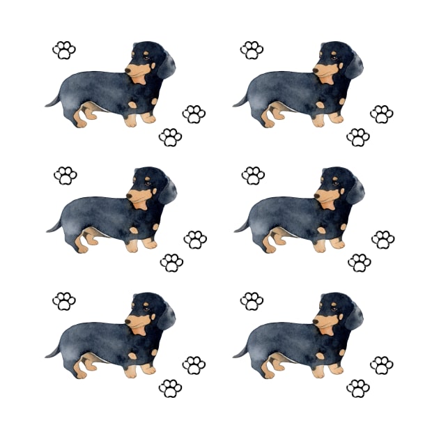 Dachshund dog pattern by Maful