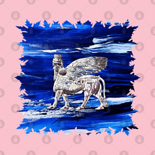 Assyrian Winged Bull ( Lamassu ) by doniainart