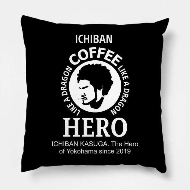 ichiban kasuga coffee Pillow by bianca alea