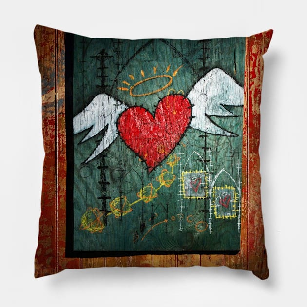 Angeli's Winged Heart Pillow by JerryGranamanPhotos71