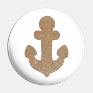 Gold glittering anchors Pin