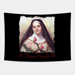 St Therese of Lisieux Little Flower Rose Catholic Saint Tapestry