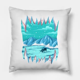 winter hunt Pillow