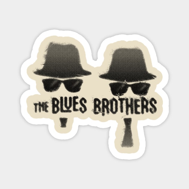 blues brothers distressed graphic Magnet by HAPPY TRIP PRESS