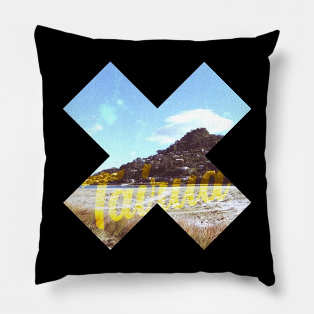 Tairua - X Marks the Spot Pillow by Astroman_Joe