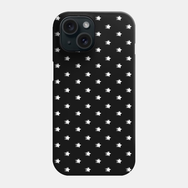 Black and White Retro VSCO Aesthetic stars pattern Phone Case by YourGoods