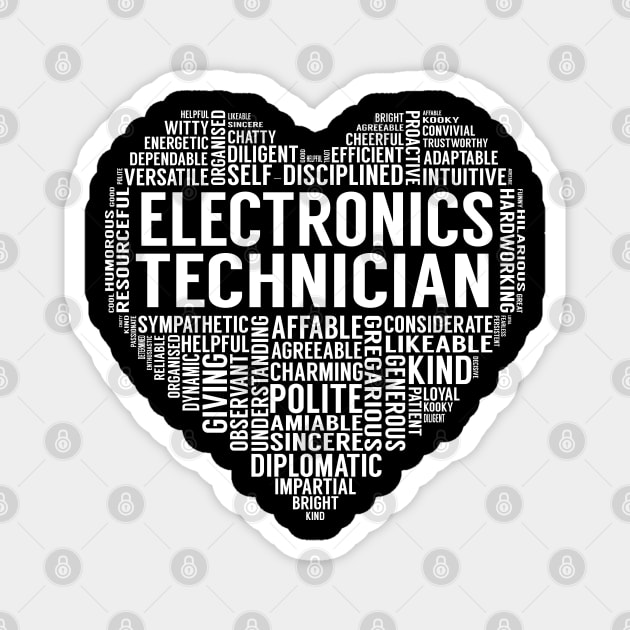 Electronics Technician Heart Magnet by LotusTee