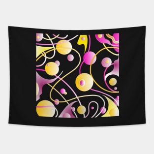 Abstract Easter bubbles and lines Tapestry