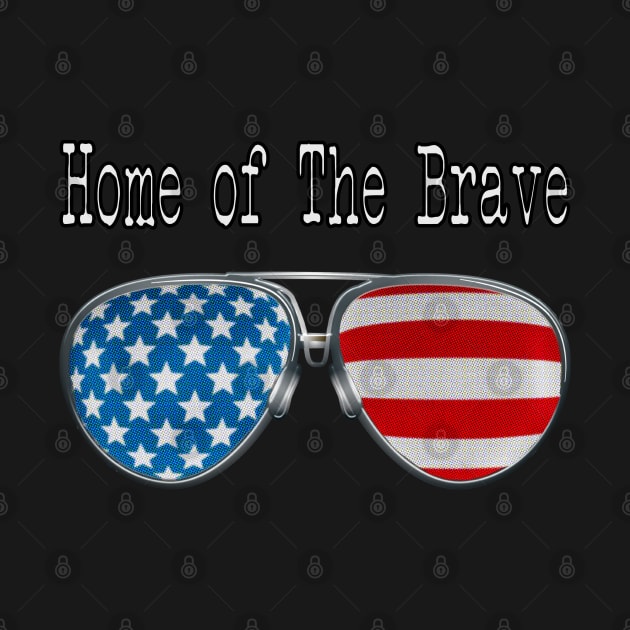 AMERICA PILOT GLASSES HOME OF THE BRAVE by SAMELVES