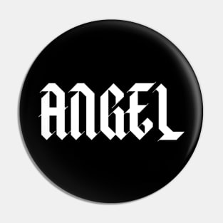 Angel Typography Pin