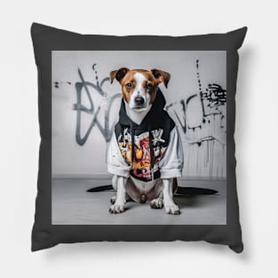 Cool Graffitti Rapper Dog Pillow