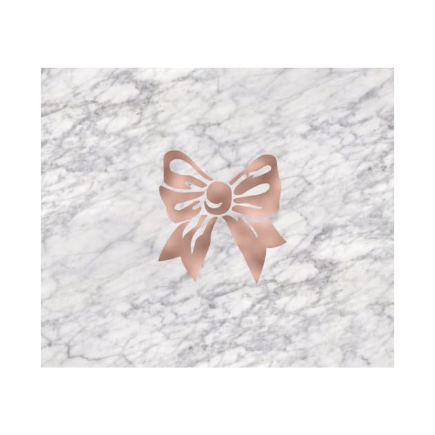 Rose gold marble bow by marbleco