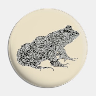 Dotwork Frog Art Print Pin