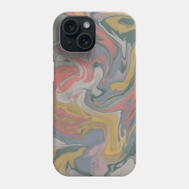 Shades of Moody and Dreamy Pastels Aesthetic Marble Pattern Phone Case by Teeworthy Designs