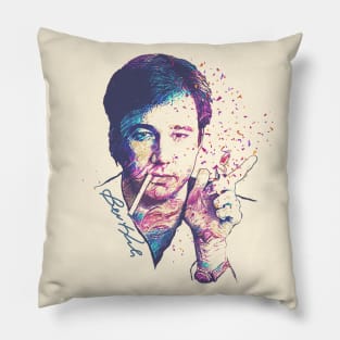 Bill Hicks Fire Lighter Sketch Fan Art Pillow