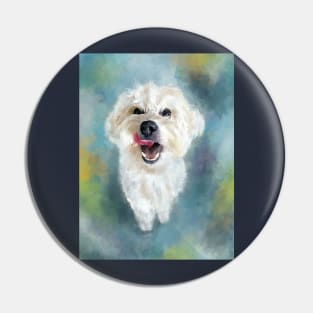 HAPPY POODLE DOG Pin