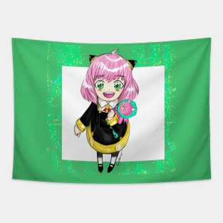 anya and chimera chan ecopop anime of spies art Tapestry