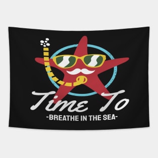 Time to breathe in the sea. Tapestry