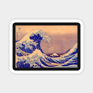 "The Underwave off Kanagawa" by Katsushika Hokusai (1829 - 1833) TECHNICOLOR REMASTERED Magnet