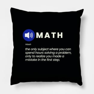 Funny Math Joke Pillow