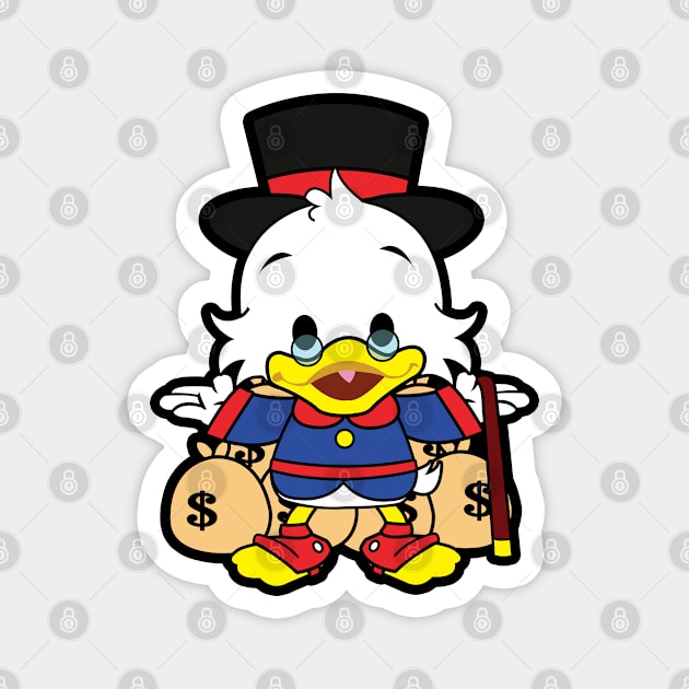 Scrooge McDuck Chibi Magnet by mighty corps studio