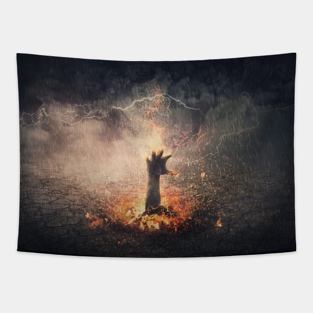 Risen from Inferno Tapestry by psychoshadow