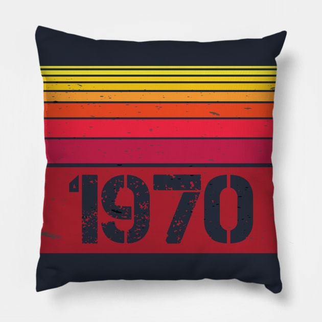 vintage years 1970 Pillow by zakchman