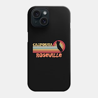 Roseville Shirt California Sunset 70s 80s Tshirt Surfer Summer Sun Gift Idea Tourist Tee Phone Case