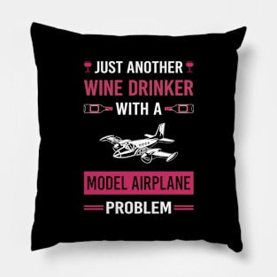 Wine Drinker Model Airplane Plane Planes Aircraft Pillow