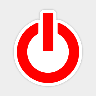 Power Button - Red Symbol Magnet