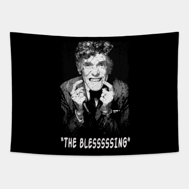 Retro The Blesssssing Tapestry by Black Demon Bear