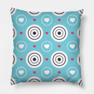 Circles__and_WhiteHeartsPattern Pillow