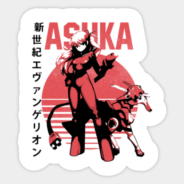 Asuka Evangelion Evangelion Sticker Teepublic