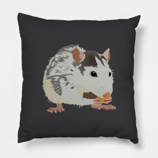 Cute Rat Eating a Snack Pillow