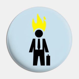 Burning Businessman Pin