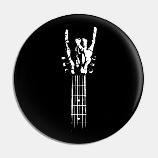 Rock Guitar Skeleton Rock On Pin