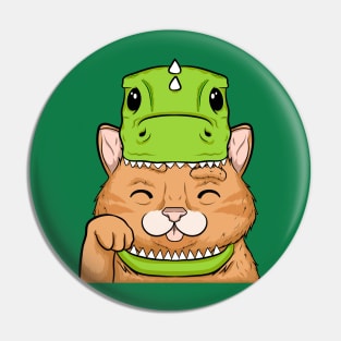 funny cat halloween dinosaur Pin