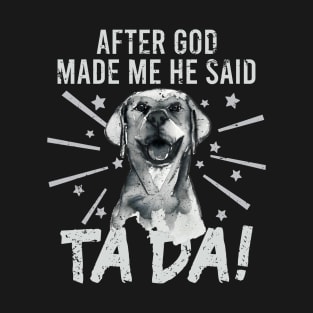 TaDa Vintage funny golden retriever with Distressed TaDa retro golden retriever T-Shirt