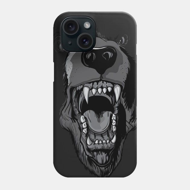 Roaring Grizzly Bear Phone Case by alifpunk